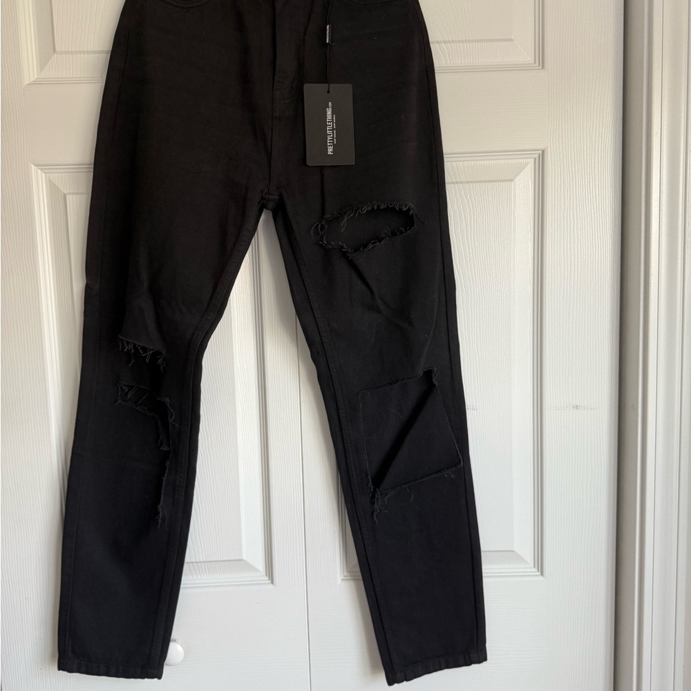 PrettyLittleThing Women's Black Straight Leg Jeans